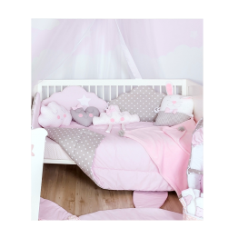 Baby Star Σετ Κούνιας Σύννεφα 3τμχ Pink 7709Ρ